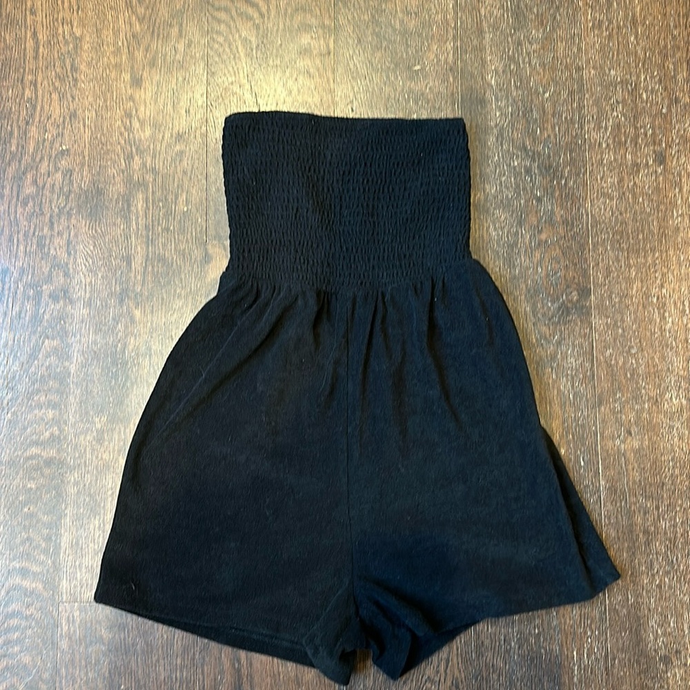 Versona strapless terry cloth bathing suit cover
